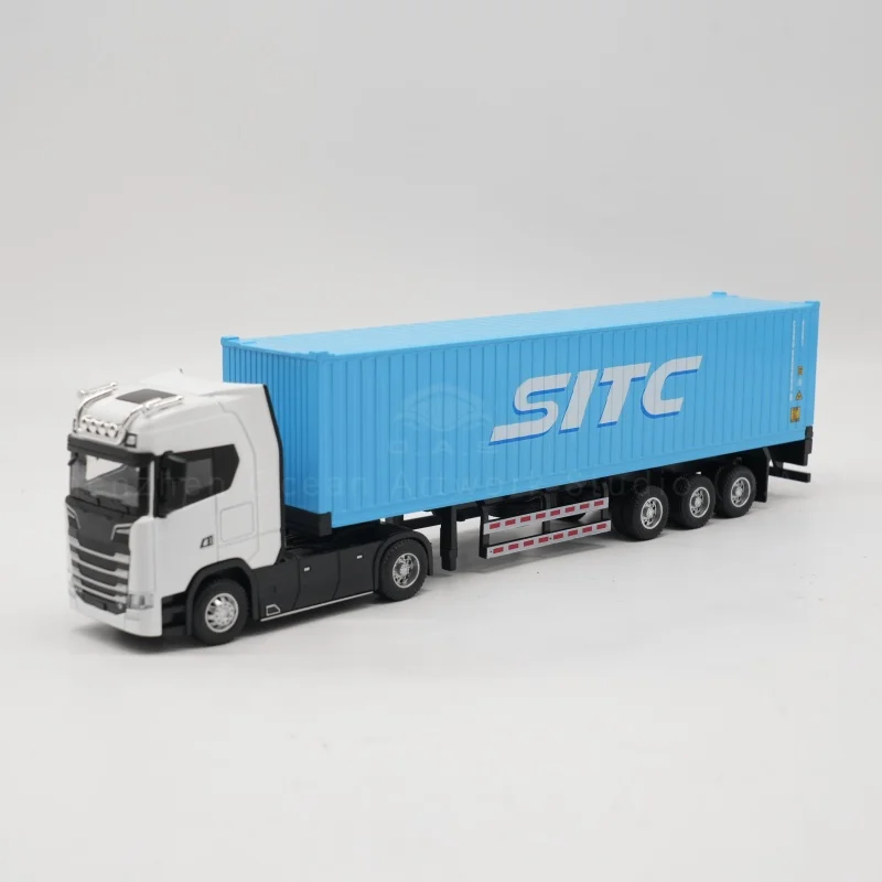 【LA】Fabryka modeli kontenerów O.A.S. – prezent transportowy, możliwość personalizacji, model samochodu ciężarowego w skali 1:50 z materiału stopowego SITC