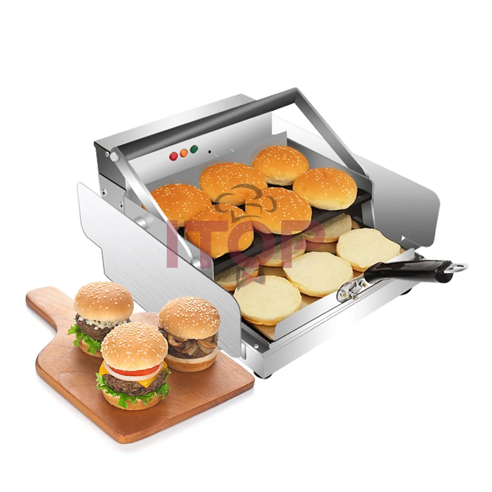 Commercial Electric Burger Bun Toaster Machine 220V-240V/50Hz-60Hz Multi  Function burner Breakfast Toaster
