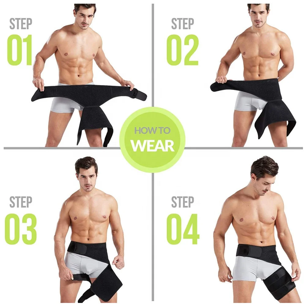 Compression Brace for Hip Sciatica Nerve Pain Relief Thigh Hamstring, Quadriceps, Hip Strap Sciatica Brace SI Belt for Men Women