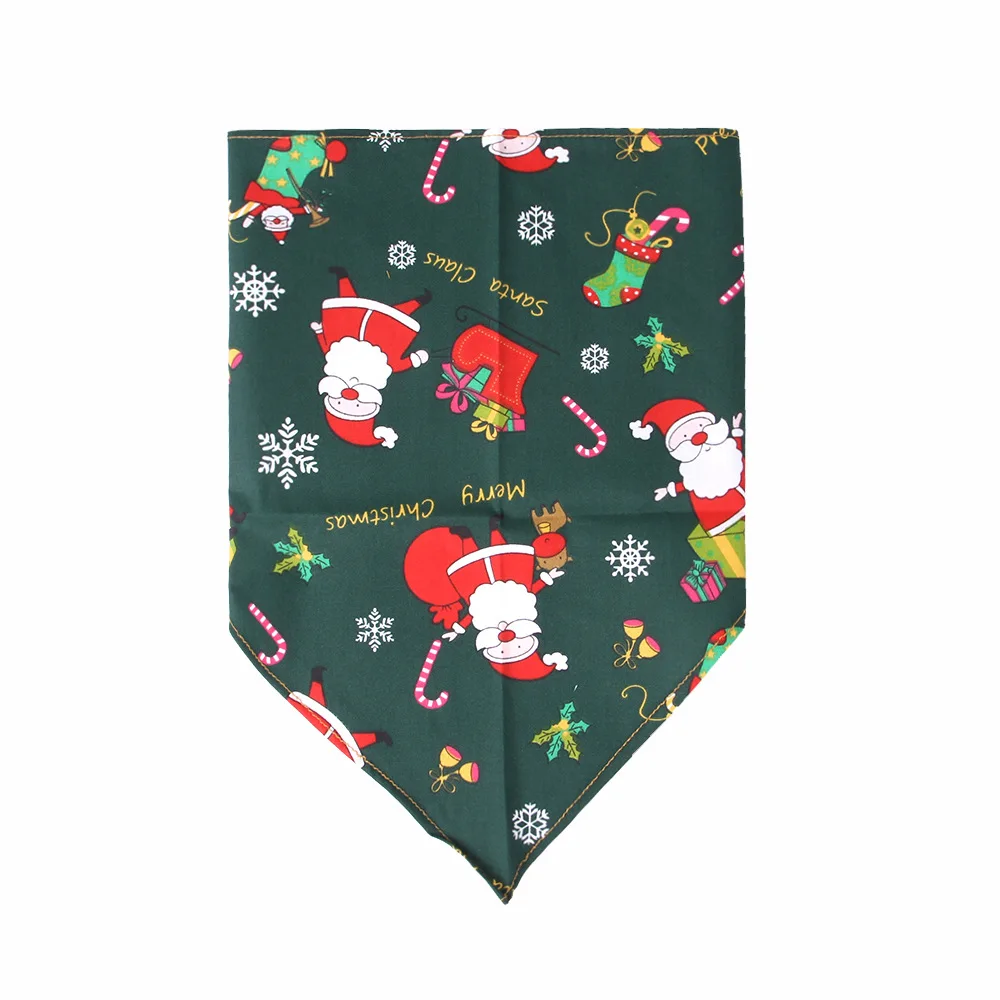 2022 New Style Christmas Dog Bandana Holiday Pet Supplies Dog Accessories Scarf Cat Bibs Small