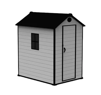 4x6 FT Outdoor Storage Shed, Garden Tool Storage Shed with Lockable Door, Outdoor Shed for Garden Backyard Patio Lawn