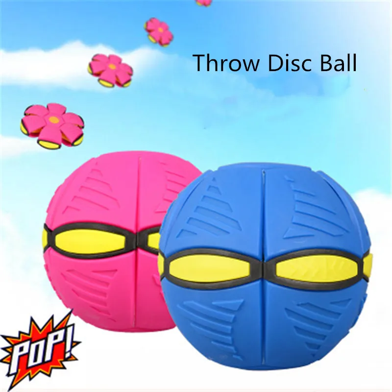 Flying Ufo Flat Throw Disc Ball With Led Light Toy Kid Outdoor Garden