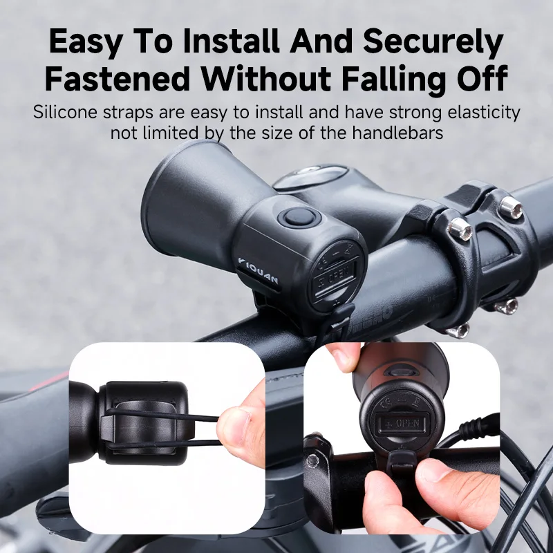 Waterproof Bicycle Electric Horn Road Bike Mountain Bike Universal Electric  Bell Outdoor Riding Warning Bell Bicycle Accessories