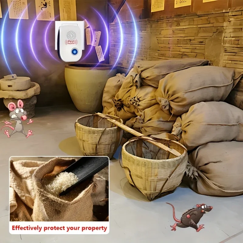 Double Angle Soundwave Technology Insect Repellent for Indoor Pest Control - Effective Electronic Insect Repellent