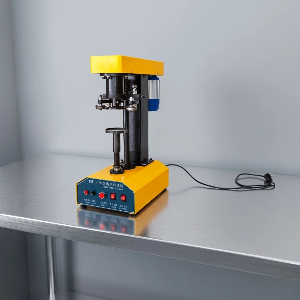 TEBAK TDFJ-160 Can Filling Sealing Machine for Beverage & Sauce | Aluminum Tin Can Sealer for Ring Pull Cans