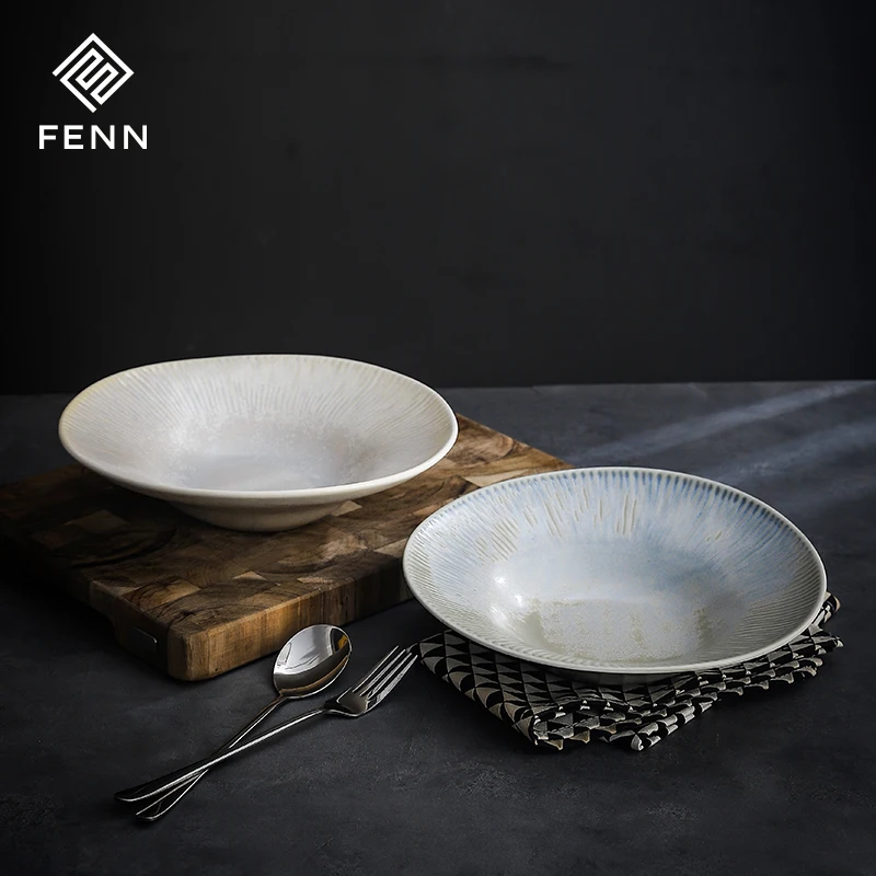 product fenn luxury western dinnerware restaurant ceramic tableware vintage dining dinner bowls porcelain soup bowl ceramic bowls-58