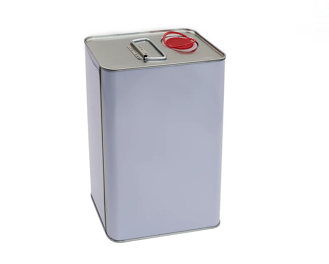 4L 5 Liters Empty square Rectangular Oblong Oil Metal Tin Cans for Engine Oil Lubricant
