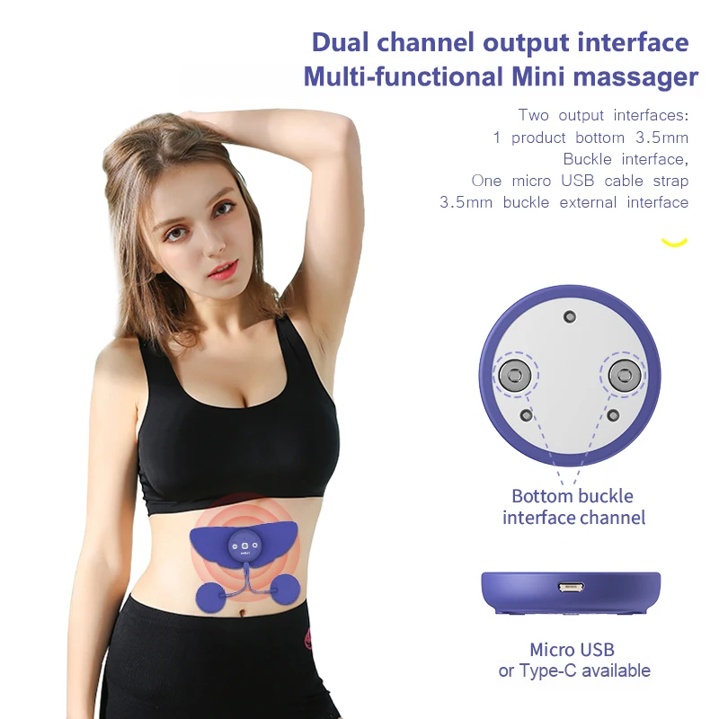 DOMAS Tens EMS Mini TENS Unit Muscle Stimulator 24 Massage Mode Menstrual Cramp Pain Relief Device Massager