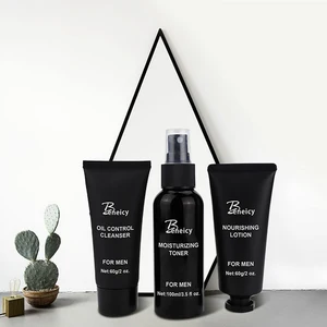 Organic Vegan Men's Face Cleaner Gift Set Moisturizing Skin Rejuvenation Facial Care with Vitamin C Skin Care Product
