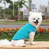 Pure cotton vest, pure lake blue