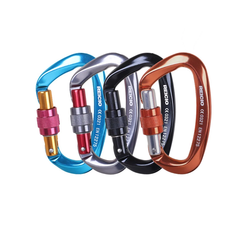 25kn Aluminum D Shape Flat Carabiner Climbing Carabiner Hook Buy