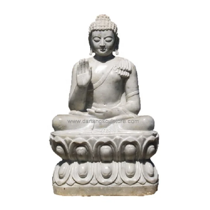瞑想しているShakyamuniBuddha天然大理石の大きな石の仏像販売のための