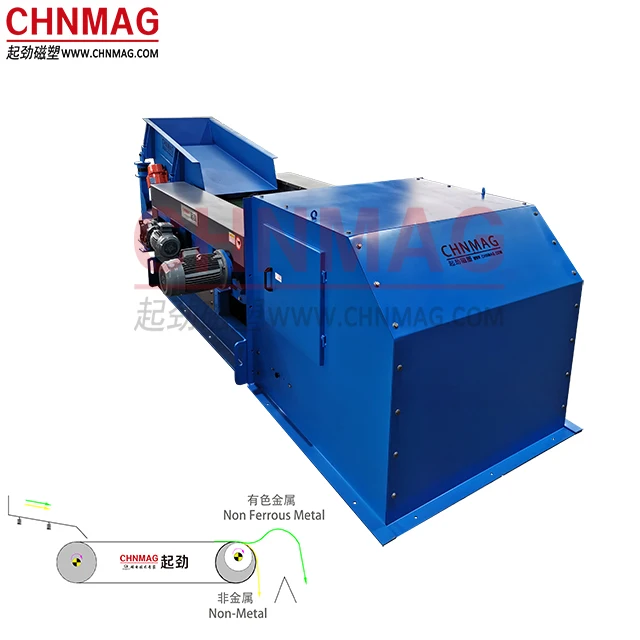 
 Сепаратор травяного тока Eccentic для хлопьев ПЭТ и переработки пластика с цветным металлом, алюминием и меди  