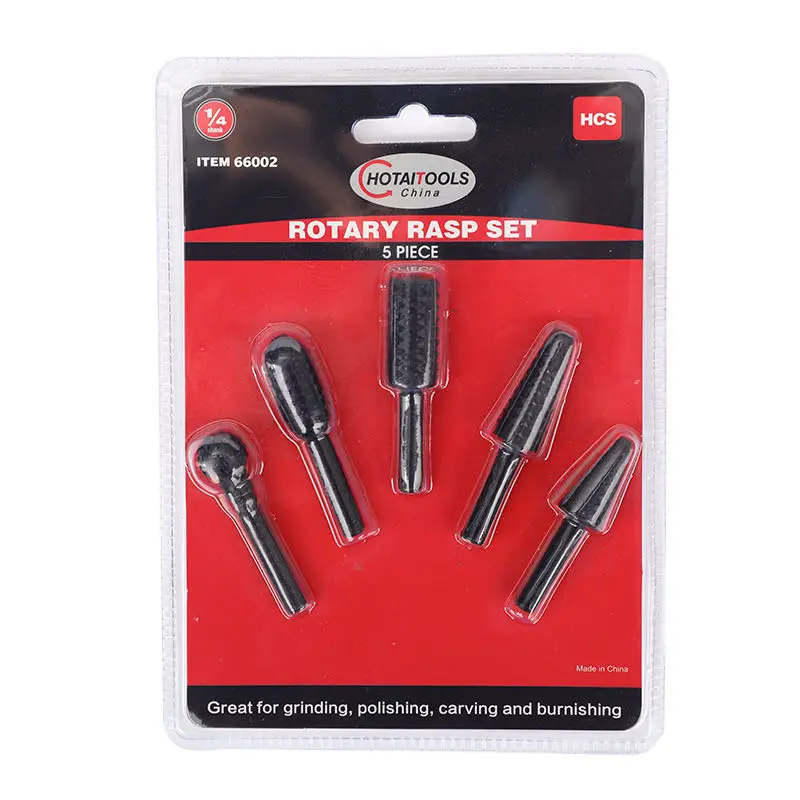 Wood Carving File Rasp Power 5pcs Drill Bits Set Rotary Rasp Grinder Shank  Set