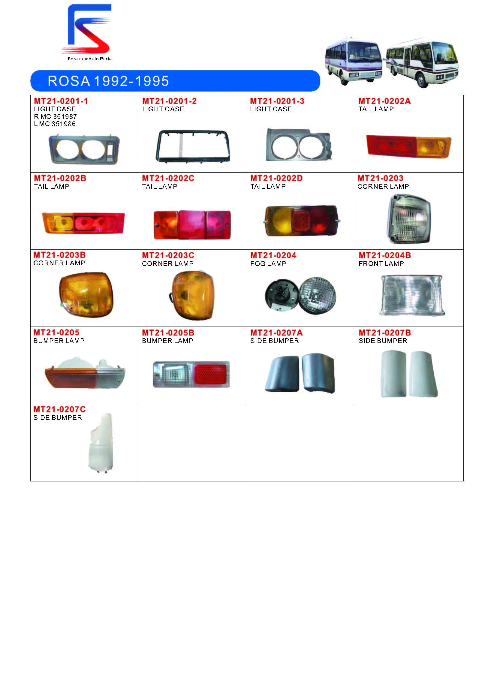 Fog Lamp for MITSUBISHI ROSA Auto Lamp