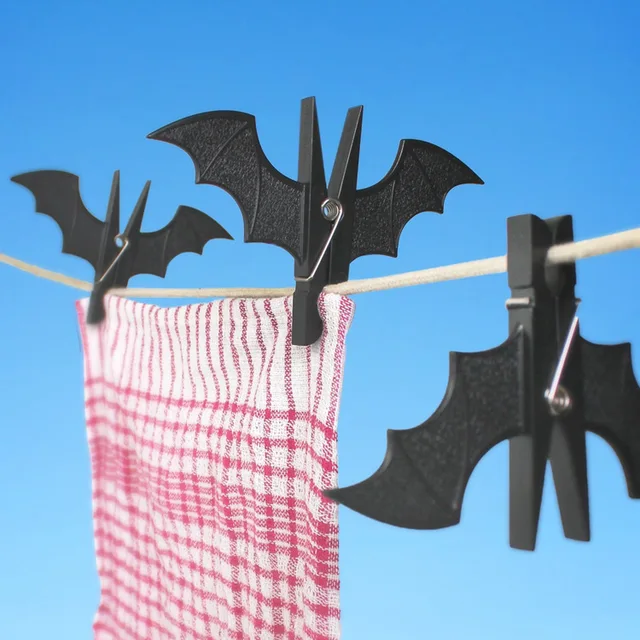 2pcs set Clothes Drying Clip Creative Fun Bat Clip Cartoon Shape Drying Clothes Clip