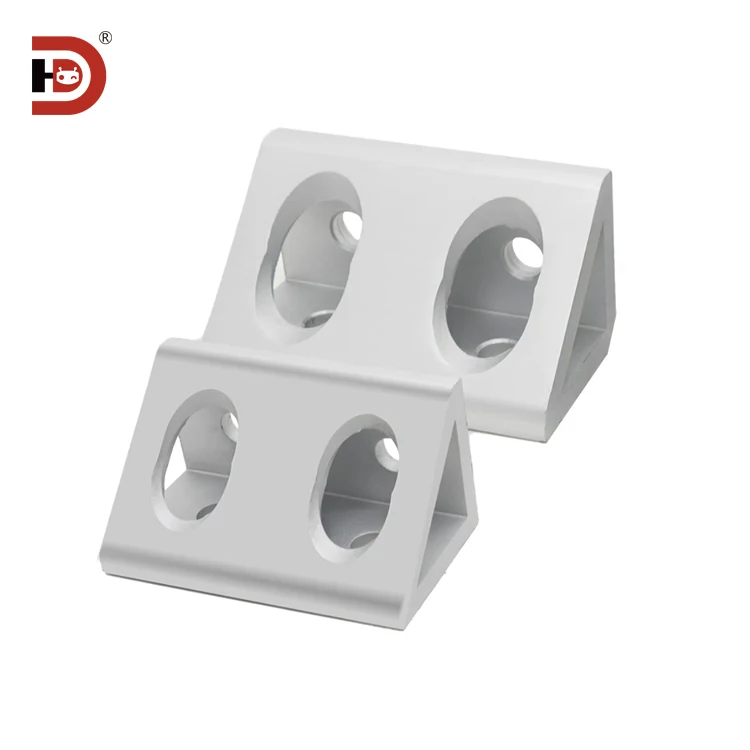 Aluminum Profile 90 Degree Corner Code Connector, Aluminum Alloy 20/30/40 Fixed Right Angle Triangular Corner Accessory supplier