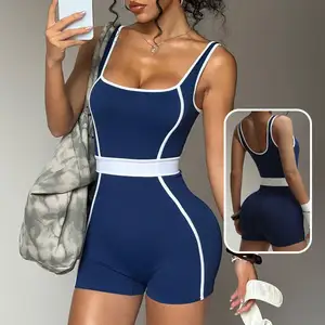 Customized Women's Sports Bodysuit Jumpsuit Seamless Lightweight Nylon/Spandex Sportswear Quick Dry Tennis Wear