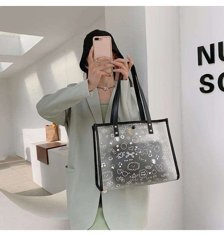 river island monogram shopper bolsa