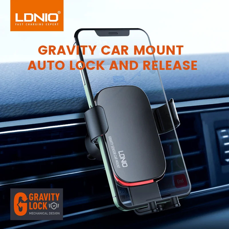 LDNIO MG10 Garvity Portable Strong Magnetic Mobile Phone Stand Auto Car Air Vent Mount Holder