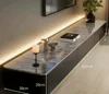 Modern grey marble board + black cabinet