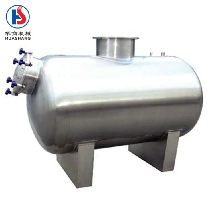 Горизонтальный однослойный резервуар для жидкости из нержавеющей стали разных размеров