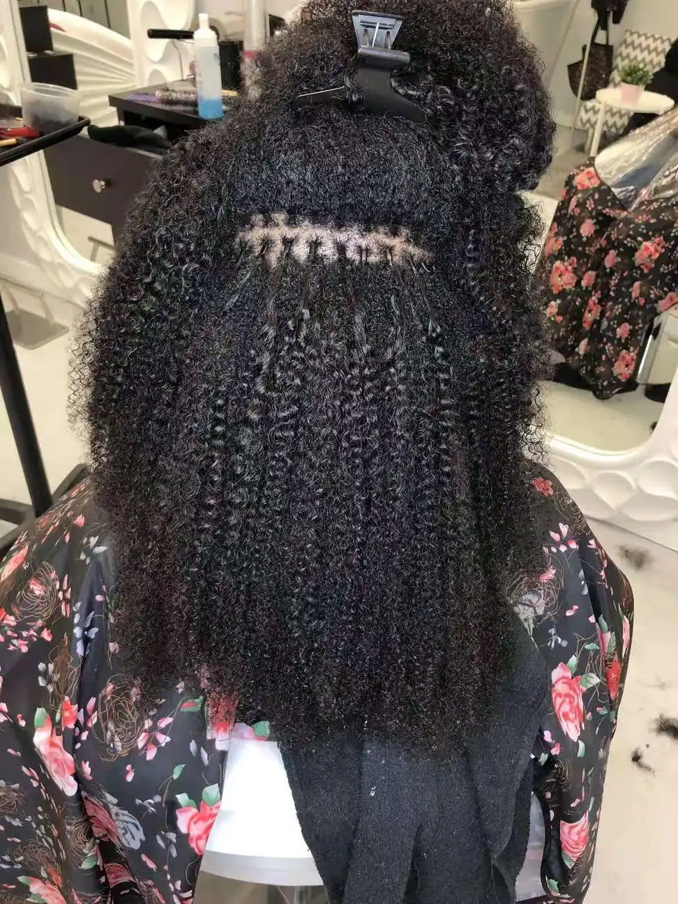 DIVA Microlinks Afro Kinky Curly Micro Links Human  Itip Hair Extension for Black Women Raw Indian Hair I Stick Tip