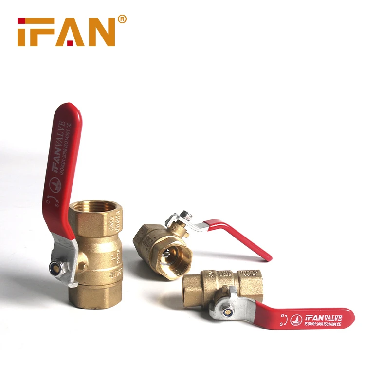 Ifan cw617 copper valve 1/2'' 3/4'' water supply brass ball valve parts