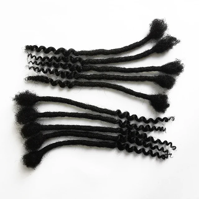 KAMA 100% Human Hair Dreadlock Extensions with Curly Ends Customizable Handmade Can Be Dyed and Bleached  Locs Natural Black