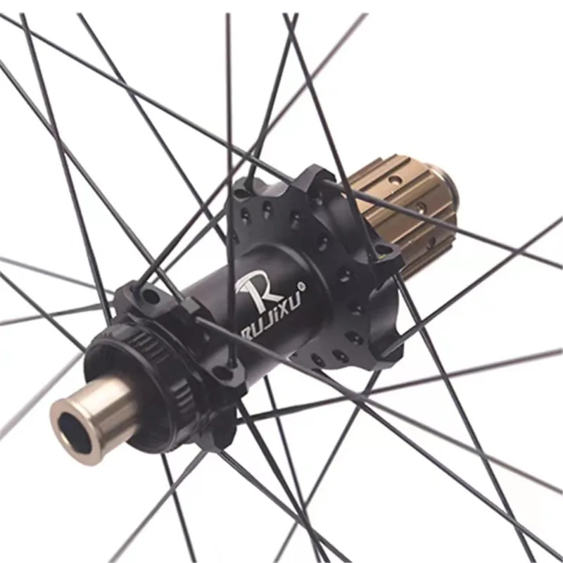 RUJIXU 700C Full Carbon Fiber Racing Bicycle Wheel Set Disc Brake