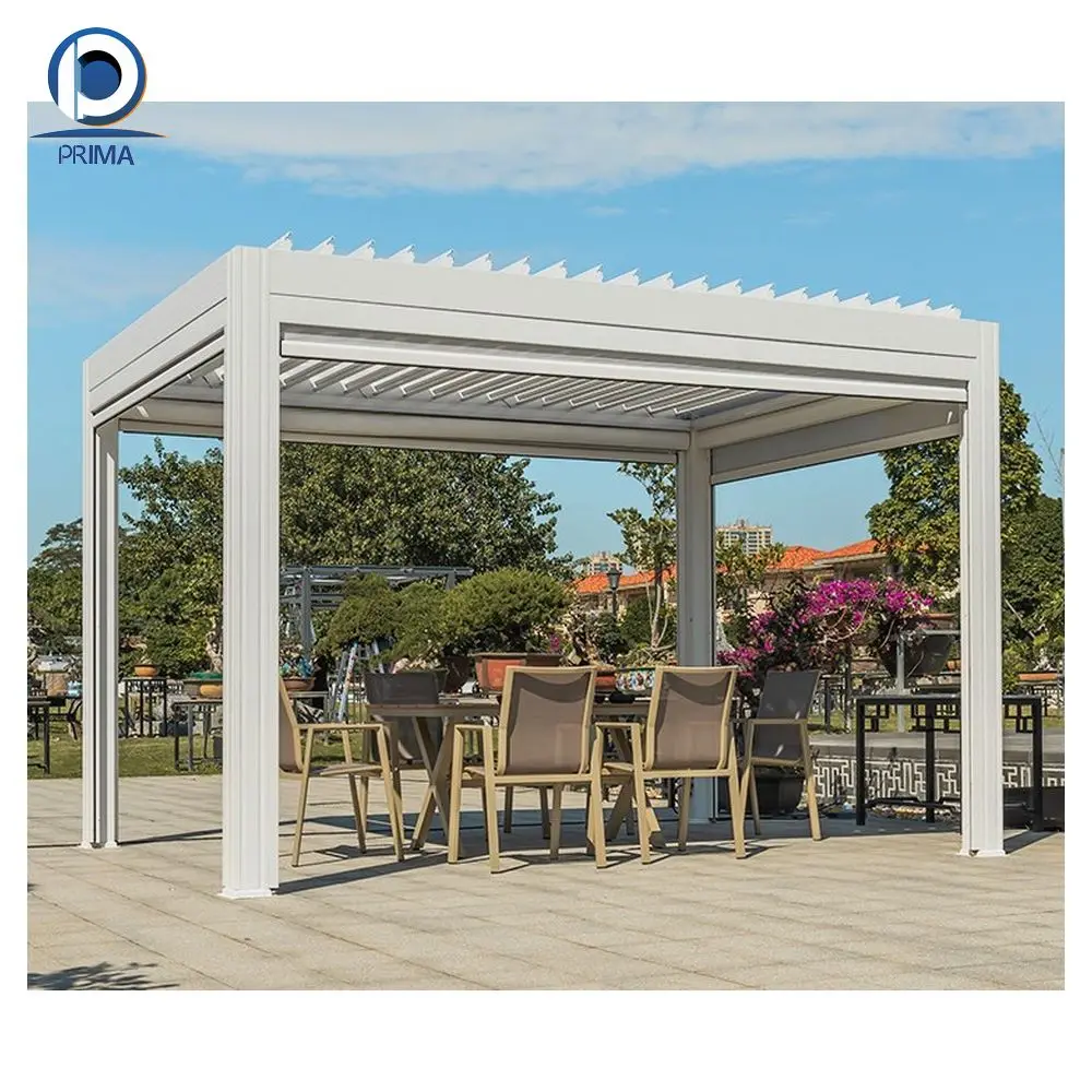 Modern Pergola Garden Patio Outdoor Bioclimatica Waterproof Motorized Metal Pergola Design