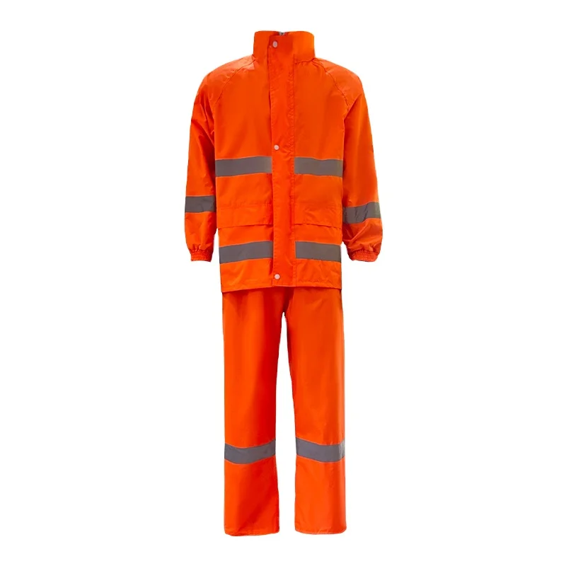 Hi Vis Safety Reflective Raincoat Water Resistant Gear