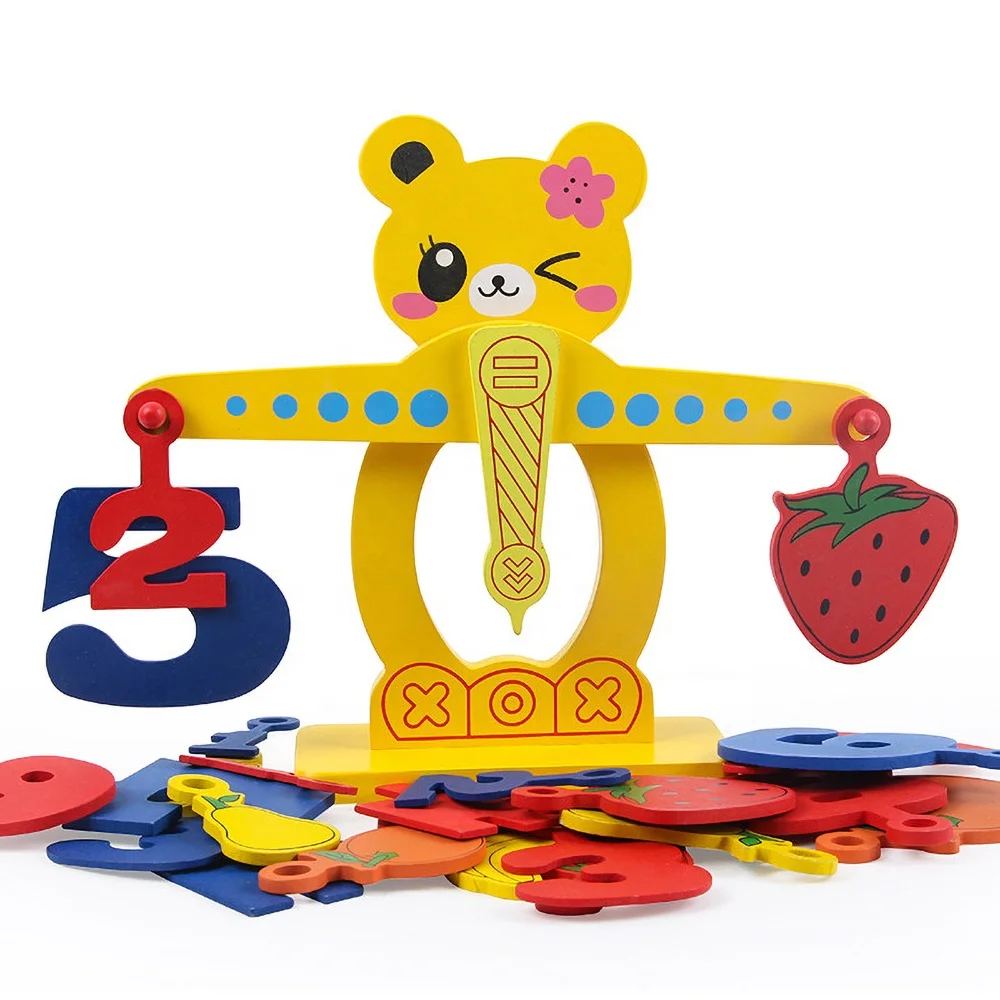 Цифровые весы с подсчетом, игрушка для раннего обучения, детские весы для просвещения, цифровое сложение и вычитание математических весов, игрушки