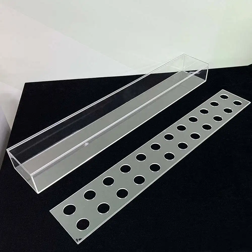 Custom Clear Rectangular Acrylic Modern Vase Rose Floral Vases Flower Display Box for Centerpieces for Home Decor Weddings