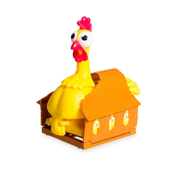 New Lucky Laying Hens Squawk Chicken Game Funny Plastic Props