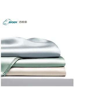 Customized 100% Nature Lysell Fiber Bedsheets Set king Size Solid Color Comfortable Bedding Set