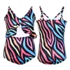 Bikini intero per bambini con zebrato colorato