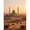 Mosquée - Blanc avec or