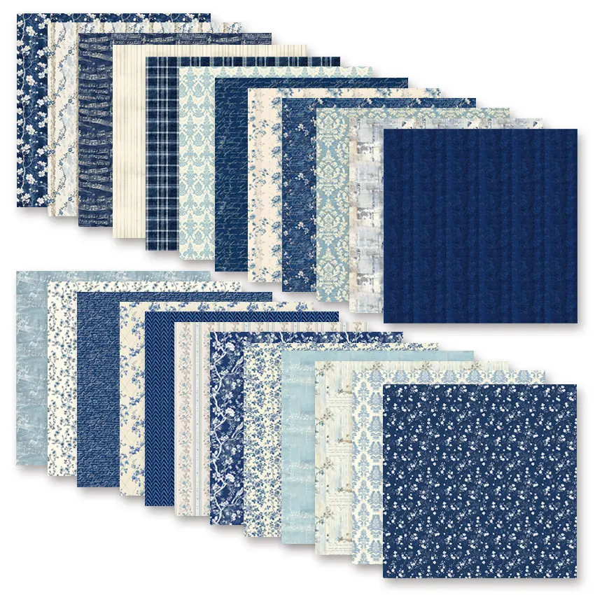 24 Sheets 6X6 Floral Scrapbook Paper Pads Single-Sided Flowers Pattern