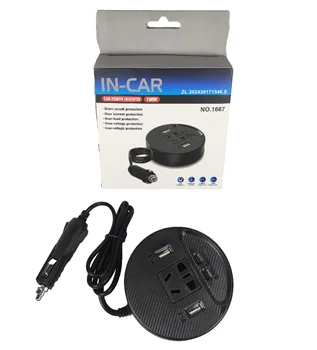 New Style 150W Car Inverter Dual Input Voltage 12V/24V to 220V Power Inverter Car Cigarette 2USB 2Type-c 1 Universal Socket