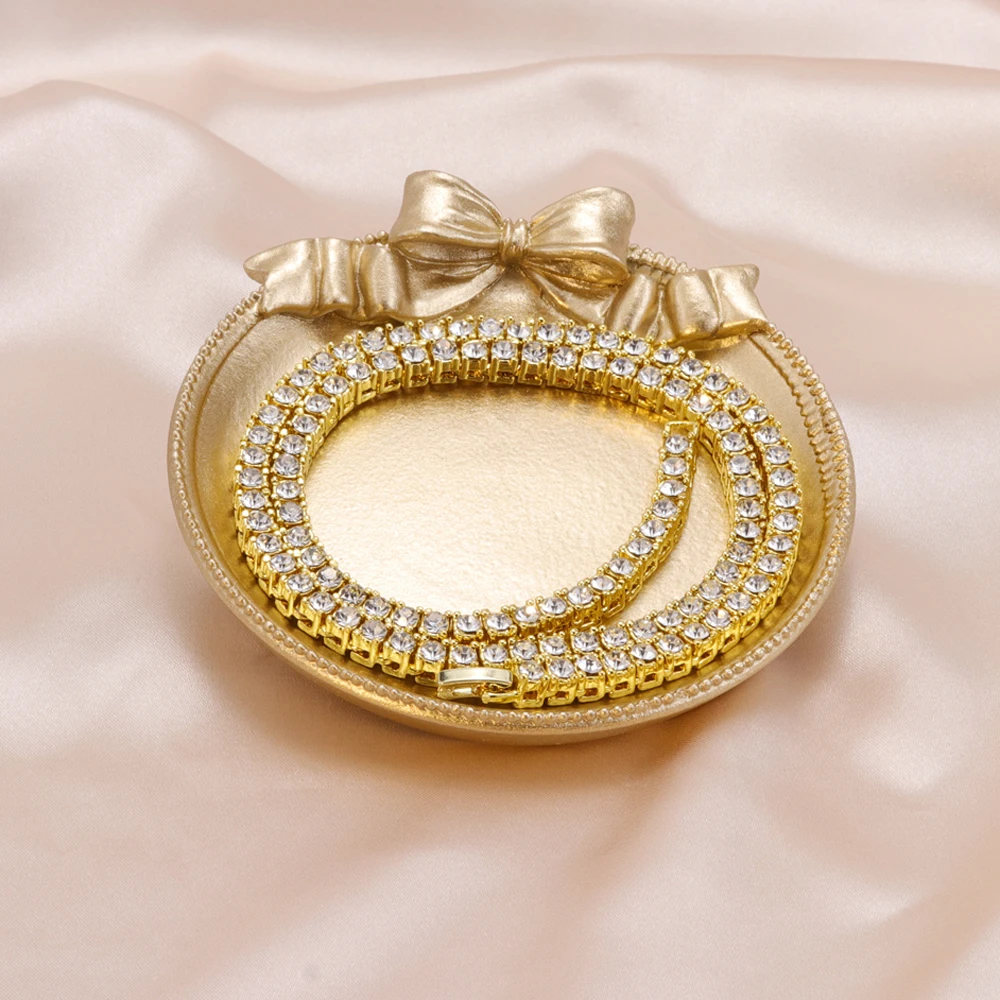 NY Fashion Design Dainty Tennis Chain Collana Con Zirconi