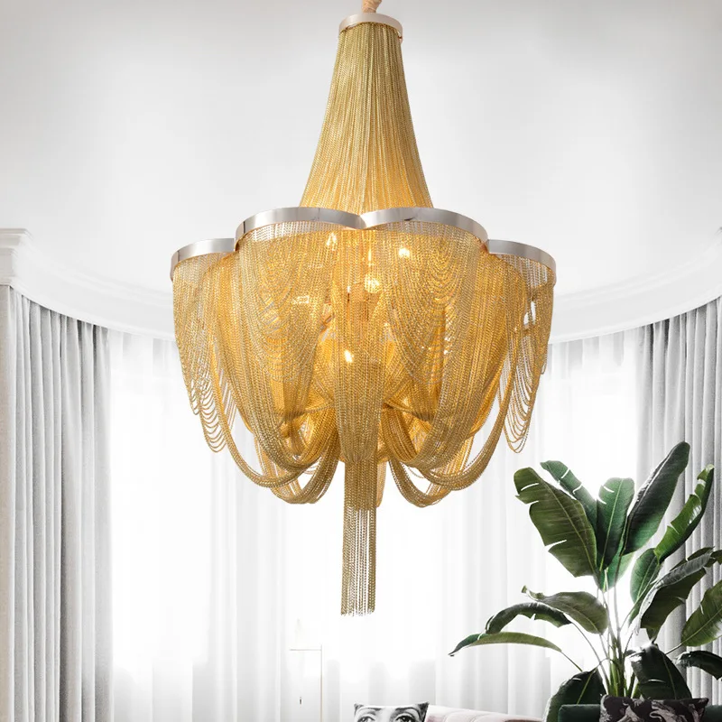 Atlantis alumiun project chain chandelier lighting decorative