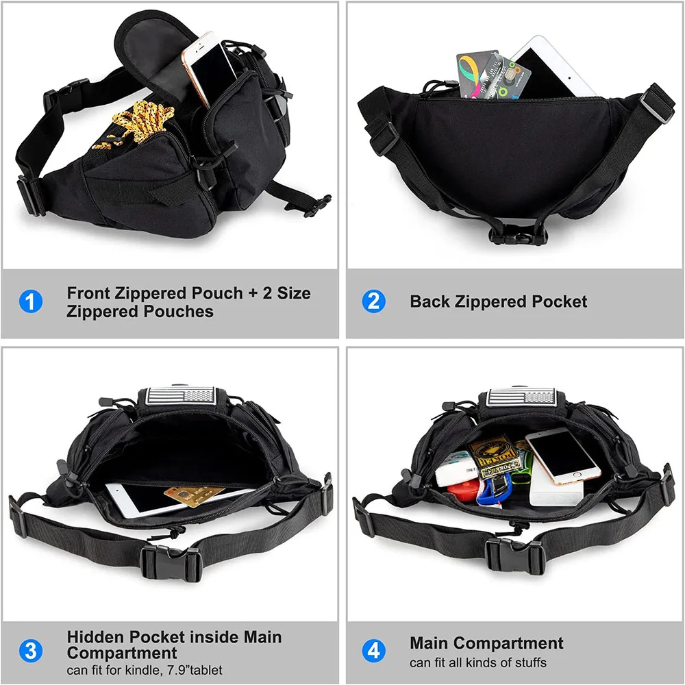 FREE SAMPLE Assault Fanny Pack Men's Water Proof Waistpack Practical EDC Bag Training Belt Bag