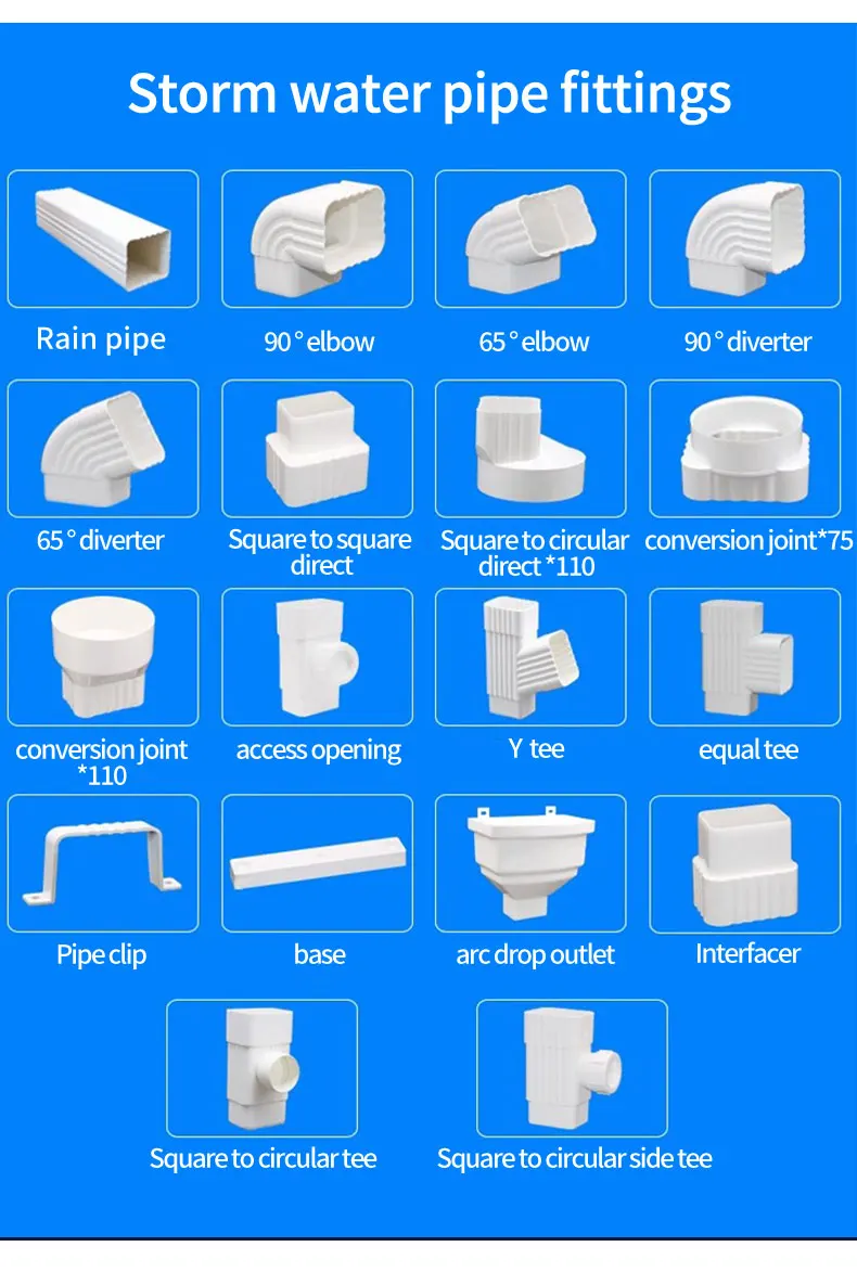 5.2inch Pvc Pipe Fitting 90 Degree Outside Corner Gutter Fitting Home