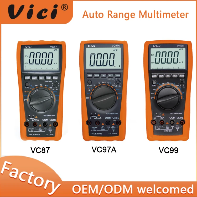 MULTIMETRO DIGITALE TESTER PROFESSIONALE VOLT AMPERE FARAD OHM PUNTALI VC99  - Trade Shop TRAESIO - Idee regalo