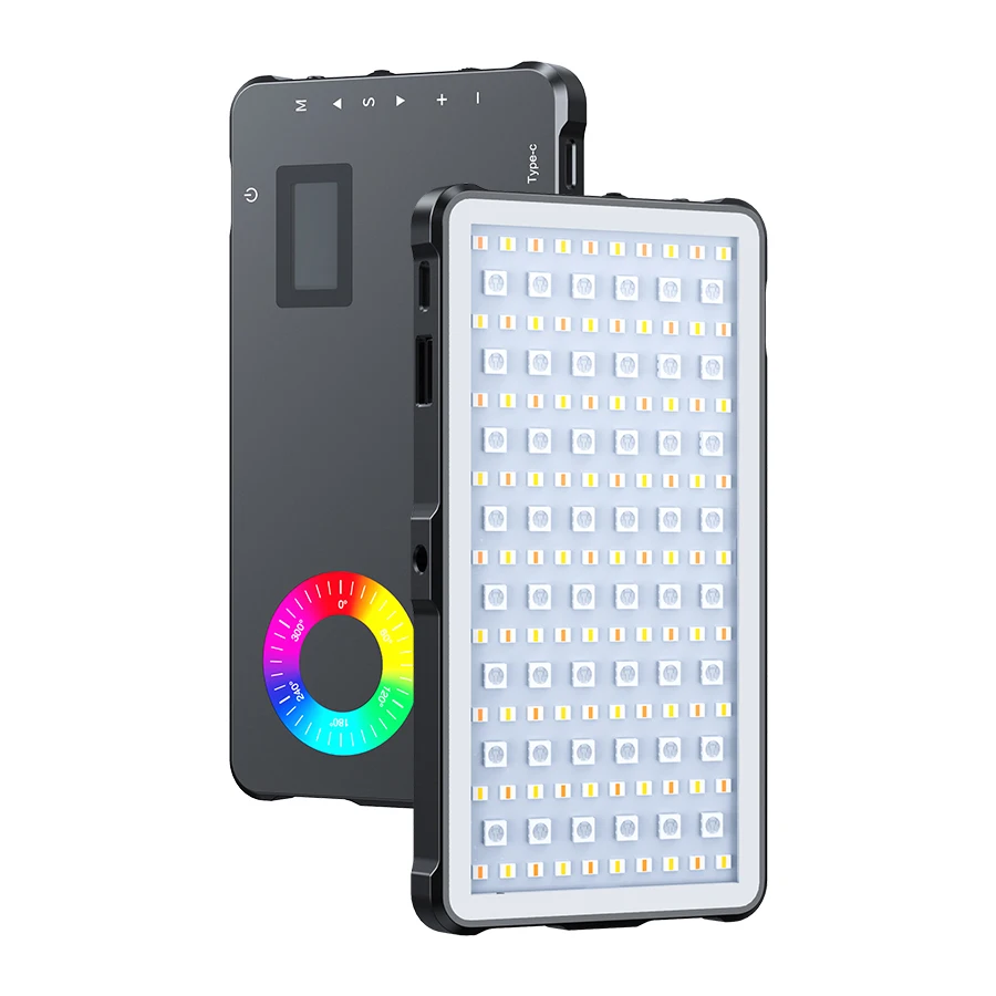 MAMEN Videography Lighting Kit with 4000mAh Battery Studio Light with 138 Pcs Lamp Beads RGB Streaming Light for Shoot