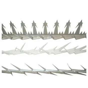 High-Security Anti-Climb Fence Galvanized Top-Sharp Wall Nails Made of Steel Wire and Iron Barbed Wire Material