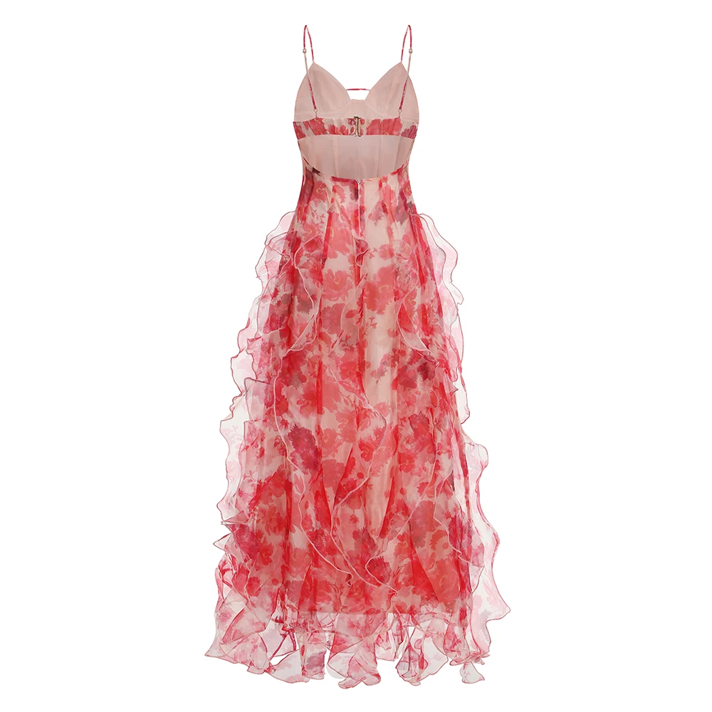 Sb2982 Kimshein Floral Print Sleeveless Summer Dress