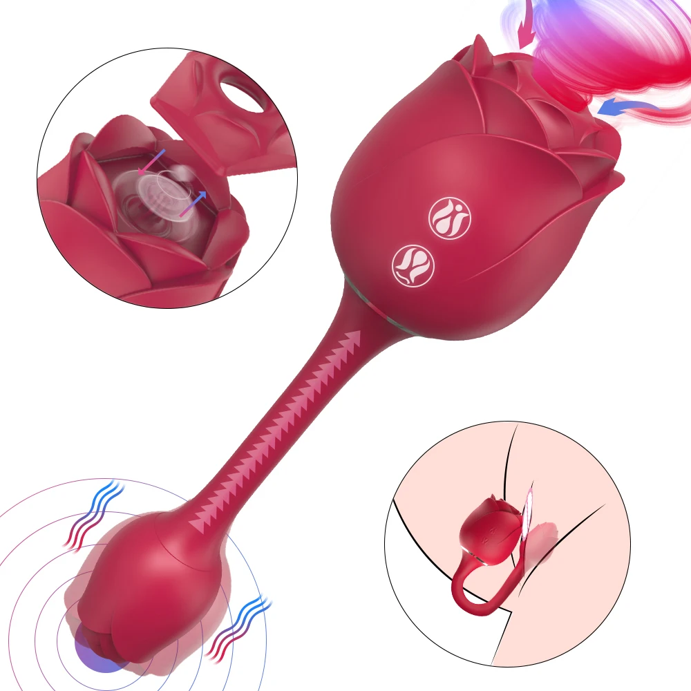 S-HANDE Drop Shipping Suction Vibrator G Spot Rose Clitoris Sucking Vagina Vibrator Sex Toys For Woman_voghion.com