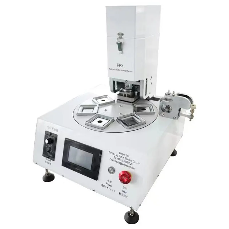 6 in 1 Semi-Automatic Fridge Magnet Maker Machine 50*50mm Pneumatic Pin Badge